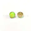 Pendientes F136 de Titanio Chapado en Oro de 18 Quilates con Borde Ondulado Fondo Plano Ópalo Nebulosa Perforación de Aleación de Titanio G23 Joyería para Oreja Hueso de la Oreja Clavos