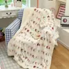 Manta Gruesa Multifuncional de Felpa de Leche y Lana de Cordero Estilo Dibujo Animado Fresco y Lindo para Siesta - Gato de Niña Curativo con Temática de Gato