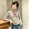 Ropa interior térmica de forro polar para niña, cuello semi-alto, a rayas, Otoño Invierno 2026, nuevo, lindo, para bebé niña, manga larga, top cepillado