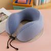 Nueva almohada de espuma viscoelástica en forma de U, almohada de viaje para el cuello, cómoda y transpirable, almohada de espuma viscoelástica en forma de U, venta al por mayor, se puede agregar logotipo