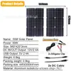 Panel solar 50W portátil almacenamiento de energía para exteriores sistema solar set inversor 4000W controlador