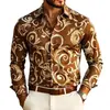 Impresión Digital Amazon Camisa Casual de Manga Larga para Hombre Estilo Nuevo Moda Fábrica de Ropa para Hombre de Comercio Exterior Venta al por Mayor