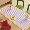 Jogo Americano Impermeável e à Prova de Óleo, Jogo Americano Simples Xadrez para Mesa de Jantar, Novo Estilo 2025 Sem Lavagem, Toalha de Mesa de PVC Estilo Luxo Leve