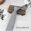 Nova Gravata Listrada Diagonal de Algodão 7,5cm Formal Casual Amarrada à Mão Larga para Homens em Estoque do Fabricante