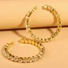 Venta caliente joyería coreana al por mayor versátil moda para damas arete grande forma de C aretes de novia con diamantes aretes E8243