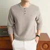Sudadera con Doble Cuello y Falsa Tapeta Estilo Old Money para Hombre, Nueva Colección Otoño 2026, Cuello Redondo Casual de Manga Larga, Sudadera Básica para Hombre
