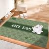 Alfombra Redonda de Seda de Dibujos Animados para Entrada de Casa, Sala de Estar, Felpudo para Puerta de Entrada, Alfombra de PVC, Resistente a las Manchas, Resistente a la Suciedad, Alfombra Antideslizante para Pies