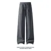 Estilo Nuevo Otoño 2026 Base Blanca Waffle Grande Pierna Recta Pantalones de Chándal M-5XL HK261071-P31