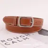 Cinturón de Mujer Personalizado Doble Línea de Gama Alta Simple Versátil Decorativo Cinturón para Pantalones Venta al por Mayor Transfronteriza Hebilla de Pin Cinturón Negro para Mujer