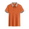 Camisa Polo de Manga Corta para Hombre Nueva de Verano Holgada Combinación de Colores Cuello Rayado Marca de Moda Versátil Solapa Delgada Casual de Media Manga para Hombre