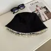 Chapéu Bucket de Jeans com Acabamento em Renda, Proteção Solar, Alta Qualidade, Feminino, Fofo, Chapéu de Pescador, Estilo Ligeiramente Acadêmico
