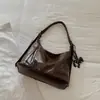 Bolso tote retro de gran capacidad de color sólido para el día a día, nueva colección otoño 2026, bolso de hombro/bolso cruzado elegante y único