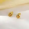 Brincos de torção banhados a ouro retrô europeus e americanos brincos geométricos simples temperamento moda versátil brincos de rosca