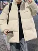 Chaqueta de Algodón para Hombre 2026 Invierno Nuevo Estilo Coreano Cuello Alto Holgada Casual Chaqueta Acolchada Cálida Abrigo de Algodón Ropa para Hombre