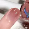 Atacado transfronteiriço cor de geleia transparente de gelo esmalte de unha oleoso sem cozedura sem lascar sem desbotar longa duração branco brilhante cristalino