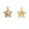 Acessórios Europeus e Americanos Mais Vendidos Recorte Estrela de Cinco Pontas Diamante Pingente Pequeno Liga Acessórios de Joia Pingente de Colar DIY Pulseira