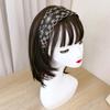 Faixa de cabelo de renda bordada estilo coreano com aba larga antiderrapante cobertura para cabelo com pressão cabelo branco cabelo quebrado grampo de cabelo acessórios de cabeça moda estilo estrangeiro faixa de cabelo