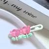 Grampo de Cabelo Flor Doce Clipe BB Estilo Western Infantil Adorno de Cabeça Flor de Cerejeira Fofa Acessórios de Cabelo para Menininha Clipe Lateral para Franja