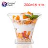 Vaso twist para postre mousse pudín transparente grueso de plástico duro PS transfronterizo de Amazon de 185ml200ml con cuchara