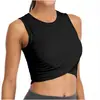 Verano 2021 europeo y americano ebay pin color liso deportes yoga casual chaleco camiseta