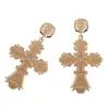 Moda europea y americana comercio exterior pendientes personalidad de mujer simples pendientes de cruz pendientes pendientes joyería transfronteriza