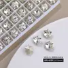 Rinestones de Copo de Nieve con Base Puntiaguda para Uñas, Súper Brillantes Blancos Transparentes y de Colores, Varios Tamaños, Decoraciones de Cristal para Uñas de Forma Irregular al por Mayor