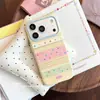 Aplicable a Apple 18promax Japonés y Coreano Caricatura Nicho 15 Rayas de Colores Puntos Funda para Teléfono iPhone16pro