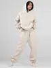 Conjunto de Sudadera de Algodón Bordada Confort Transfronterizo Sudadera con Capucha para Pareja Oversize Pantalones Deportivos Sueltos Casuales Venta al por Mayor
