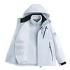 Chaqueta OEM impermeable y cortavientos tres en uno con logotipo personalizado para hombre y mujer, chaqueta con capucha para deportes al aire libre