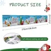 Decoración navideña cortina de borlas pancarta dibujos animados Santa Claus muñeco de nieve bandera de borlas pancarta de decoración para patio y porche navideño