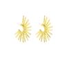 Aretes de Girasol de Metal Vintage Lujo Ligero Exagerado Diseño Nicho Simple Exquisito Moda Combinable Aretes de Alta Gama