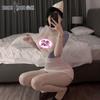 Lencería Sexy para Mujer Sexy Escote en V Profundo Transparente Cubre Caderas Camisón Azafata Cosplay Uniforme para Mujeres Jóvenes 100068