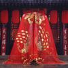 Nova capa de casamento noiva pavão lantejoulas capa vermelha véu de noiva vermelho estilo chinês salão de adoração capa atacado
