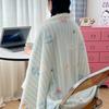 Serie Fresca de Invierno Estilo Ins Manta de Terciopelo de Leche Cachemira Manta con Cremallera Multifuncional Funda de Colcha Ropa de Cama para el Hogar