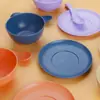 Juego de Tres Piezas para el Hogar: Tazón, Plato y Cuchara Estilo Nórdico Tazón para Sopa, Tazón para Arroz, Plato, Cuchara para Sopa, Juego de Vajilla, Juego de Tazón para Arroz y Plato