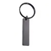 Tag de Chaveiro Longa de Aço Inoxidável Mais Vendida Transfronteiriça, Personalizável com Gravação, Pingente Personalizado para Casal DIY, Simples e Estiloso