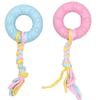 Masticador Resistente a Mordidas para Cachorros Círculo para Perros Juguete para Perros Mordida Perro Pequeño Cachorro Juega Solo Teddy Suministros para Mascotas