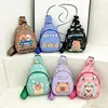 Bolsa de pecho para niños de capibara personalizable con logo, bolso de hombro pequeño para niños y niñas, bolsa simple para snacks, mochila de jardín de infantes