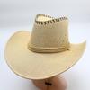 Sombrero Vaquero Occidental de Verano para Hombre, Viajes al Aire Libre, Montañismo, Pesca, Protección Solar, Sombrero de Paja con Ala Ancha Sombrilla Venta al por Mayor