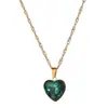 Collar Sencillo Exquisito Super Brillante de Amor con Cadena para Clavícula Acero Inoxidable Personalidad Transfronteriza Calle Dulce Fresco Collar de Corazón