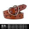 Cinturón de cuero nuevo para mujer, cinturón con hebilla de pasador, sencillo, estilo Joker, con diseño decorativo hueco, cinturón fino, venta al por mayor