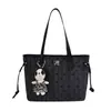 Bolso de mano elegante y de alta gama de gran capacidad para mujer, nueva colección 2026, adecuado para el trabajo diario, con diseño de lunares y rayas, y se puede llevar como bolso de hombro o bolso tote
