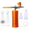 Dispositivo de Injeção de Oxigênio Hidratante de Beleza Elétrico, Aerógrafo para Esmalte, Pistola de Spray para Gradiente de Nail Art, Pistola de Spray para Confeitaria, Caneta de Spray Colorida para Miniaturas