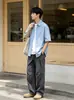 Calça de lenhador minimalista desconstruída estilo japonês para homens, novo modelo de verão, corte relaxado com costura segmentada, calça longa casual solta para mulheres