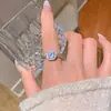 Anillo Versátil de Alta Gama Estilo Coreano con Circonita y Diseño Único, Anillo Abierto Ajustable para Dedo Índice Venta al por Mayor