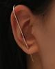 Kayi Aretes y Ganchos para Oreja Personalizados de Moda Europea y Americana para Mujer, Perforación Auricular Diagonal con Agujas para Oreja con Rayos Rodeando el Cuerpo Humano