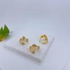 Anillo de Cobre Estilo Ins Europeo y Americano Chapado en Oro Real Micro-incrustado Anillo de Circonias Joyería de Anillo de Lujo Ligero de Alta Gama Abierto