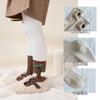 Calcetines con diseño de conejito de cereza para niños, calcetines para mujer, bonitos y dulces calcetines de bebé, calcetines hasta media pantorrilla con encaje de hongo estilo coreano