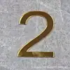 Adesivo Digital Estéreo de Acrílico Letras Bronze Dourado Preto e Branco Número do Quarto Adesivo de Parede Placa de Número de Porta Placa