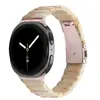 Adecuado para relojes Samsung Watch8/9, Correa de reloj inteligente clásica de acero inoxidable y resina de una sola cuenta para Watch8